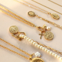 Design statement necklaces with stainless steel charms and pendants