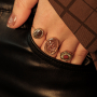 Inspiration time with stainless steel rings with enamel