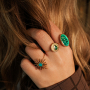 Inspiration time with stainless steel rings with enamel