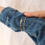 Summer festival vibes with metal arm cuffs 
