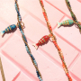 Mix & match with a necklace with faceted beads and heart earrings