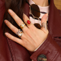 Create your unique ring collection with stainless steel rings with stones