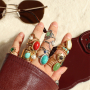 Create your unique ring collection with stainless steel rings with stones