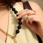 Colourful necklaces with DQ acrylic round beads