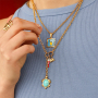 Create playful necklaces with stainless steel charms and letters