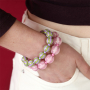 Create colourful jewellery with striped DQ acrylic beads