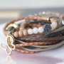 Ageless jewellery with tough leather and feminine details!