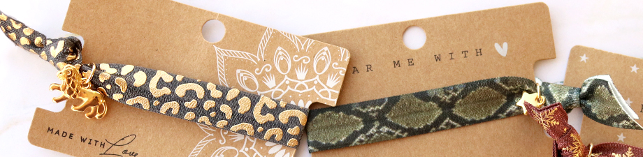 Stringing material with animal print